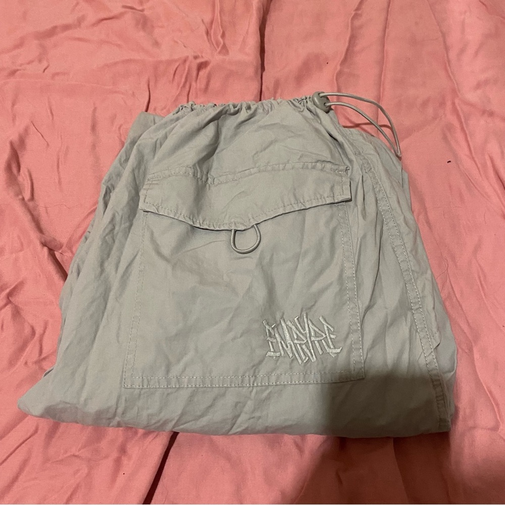 Zumiez Light Gray parachute pants
